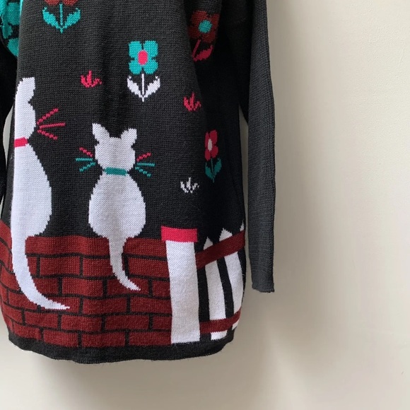 Vintage quirky fun car jumper fits uk 12 acrylic - Picture 4 of 10